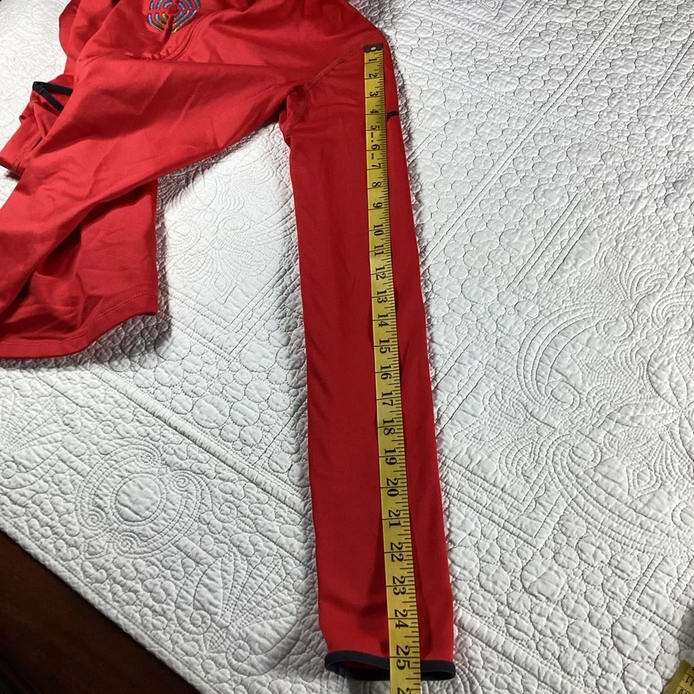 Nike Pro Dri-Fit Athletic Long Sleeve 1/4 Zip Top Red Women’s XS‎ Heart Running